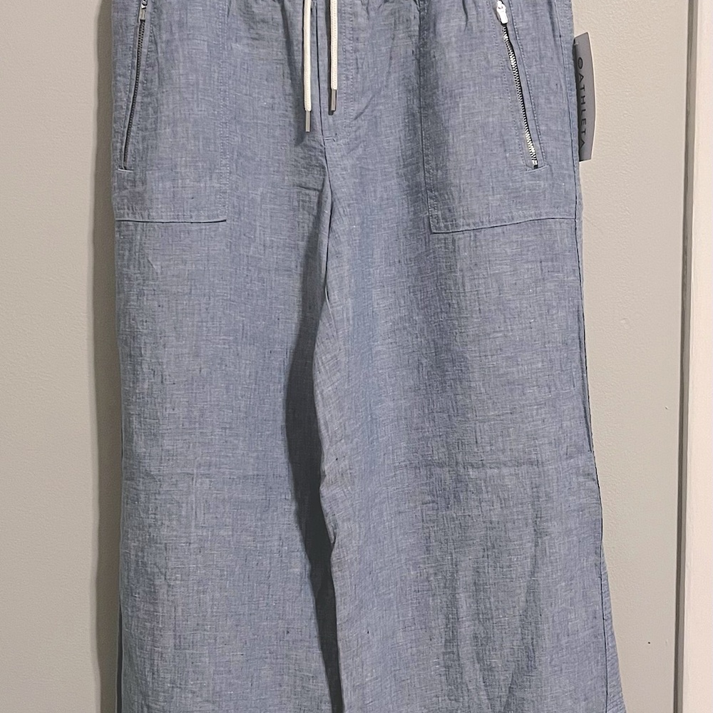 Athleta Cabo Linen Wide Leg Pant - Chambray